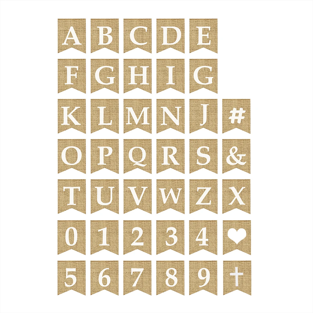 Прямая продажа с фабрики заказной флаг письмо A Z DIY джутовая Мешковина баннеры