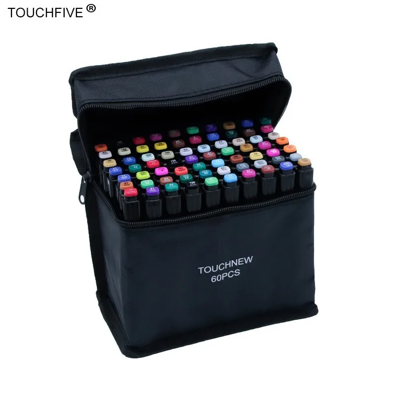 

Touchfive 30/40/60/80/168 Colors Set Art Markers Alcohol Oil Ink Dual Brush Pen Manga Student Sketch Drawing Marker Art Supplies