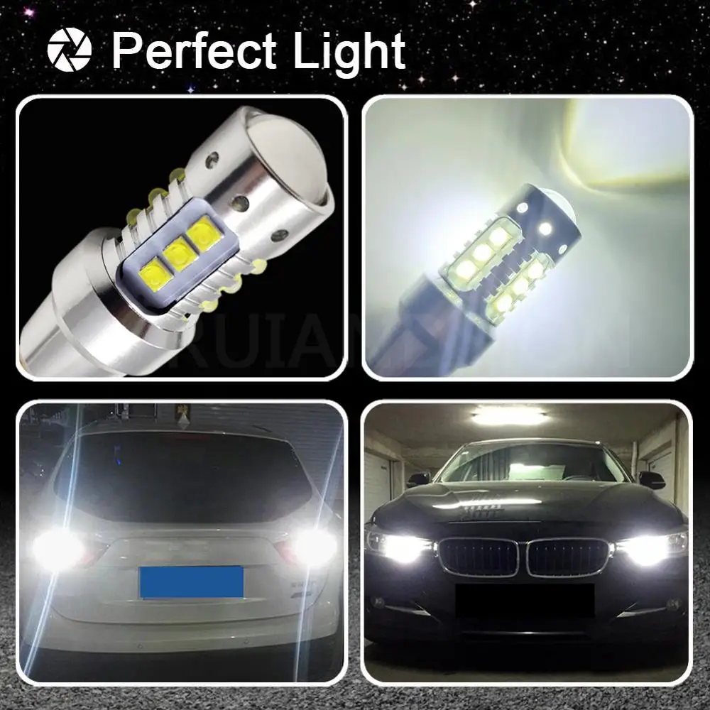 

1PCx AC12-24V High Power 80W 1200lm Super Bright T15 W16W 921 915 LED Canbus Error Free Crees Backup Reverse Tail Brake Lights