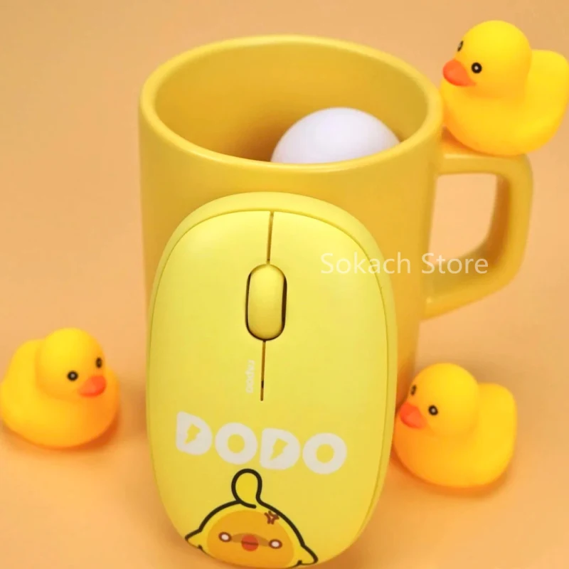 

Новая брендовая Беспроводная мышь Rapoo M650, Bluetooth 5,0, Двухрежимная Бесшумная неограниченная мультяшная Милая Мини и портативная для девочек