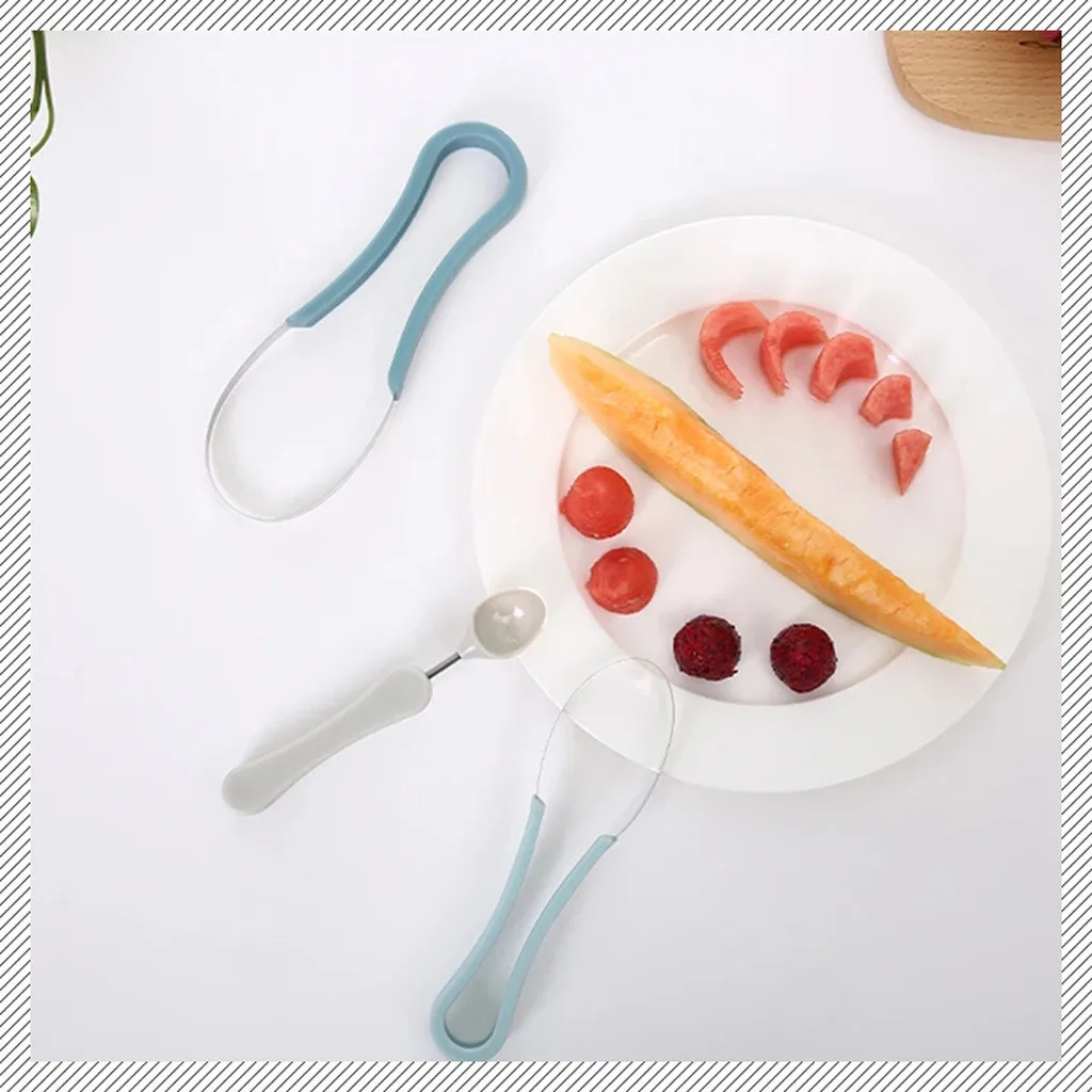 3 шт. набор фруктовый шар Совок из нержавеющей стали 3в1 двухголовый резьба фрукты