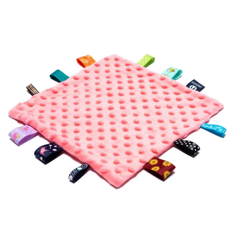 

Baby soothing towel soft and comfortable peas with label multi-color optional