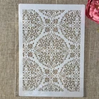 Трафарет многослойный формата А4 29 см с круглой текстурой Мандала сделай сам, декоративный трафарет для рисования стен раскраска для скрапбукинга тиснильный альбом