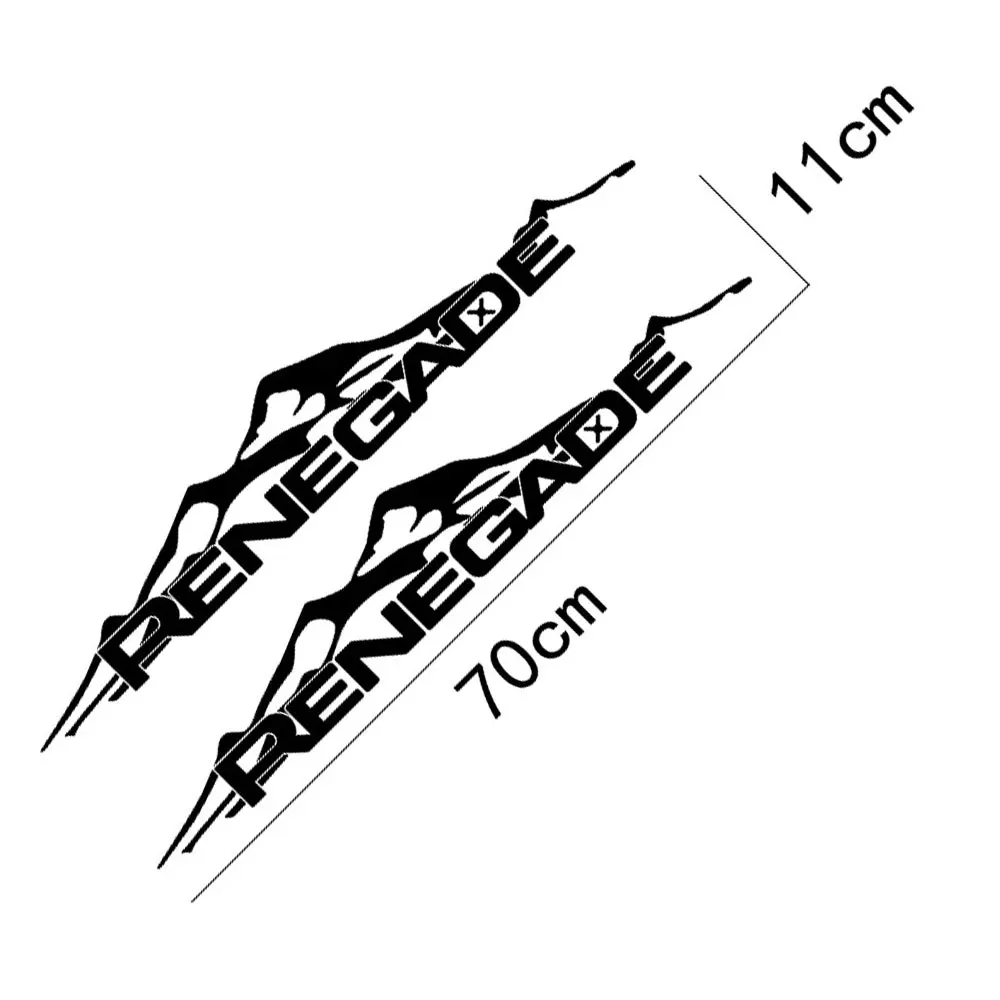 

2PCS For Jeep Renegade Auto Body Decoration Decals Vinyl PVC Film Car Styling Door Side Graphical Vinyl Stickers Car Accessories