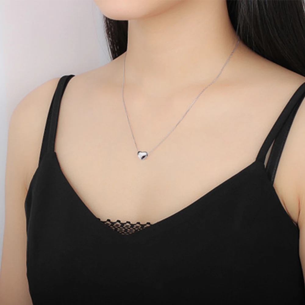 Новое поступление 925 пробы серебряные ожерелья с сердечком для женщин свадебные