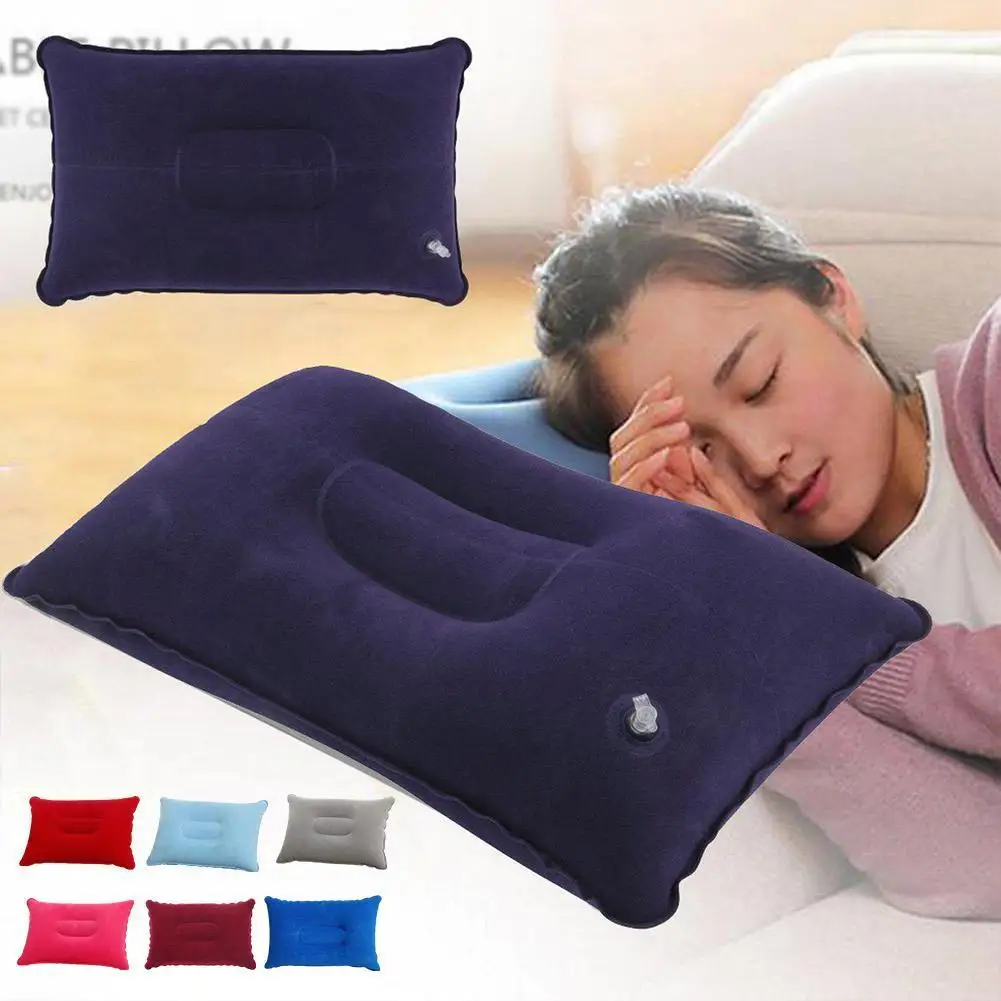 

Outdoor Inflatable Pillow Square Nap Pillow Portable PVC Air Camping Sleep Cushion Travel Hiking Beach Car Plane Head Rest Gears