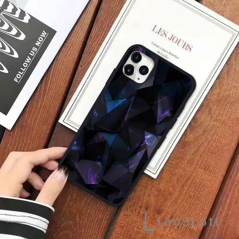 

Geometric Marble Phone Case for iPhone 11 12 pro XS MAX 8 7 6 6S Plus X 5S SE 2020 XR Soft silicone