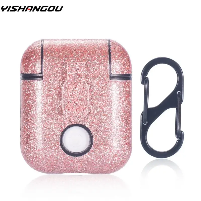 Для Apple Airpods 1-й 2-й блестящий кожаный чехол для наушников Защитный чехол для ПК Аксессуары для Apple Airpods зарядная коробка