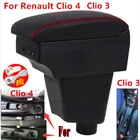 Подлокотник для Renault Clio 4, для Renault Captur Clio 3 III IV, автомобильный подлокотник, автомобильные аксессуары, контейнер для хранения, подставка для чашки с USB