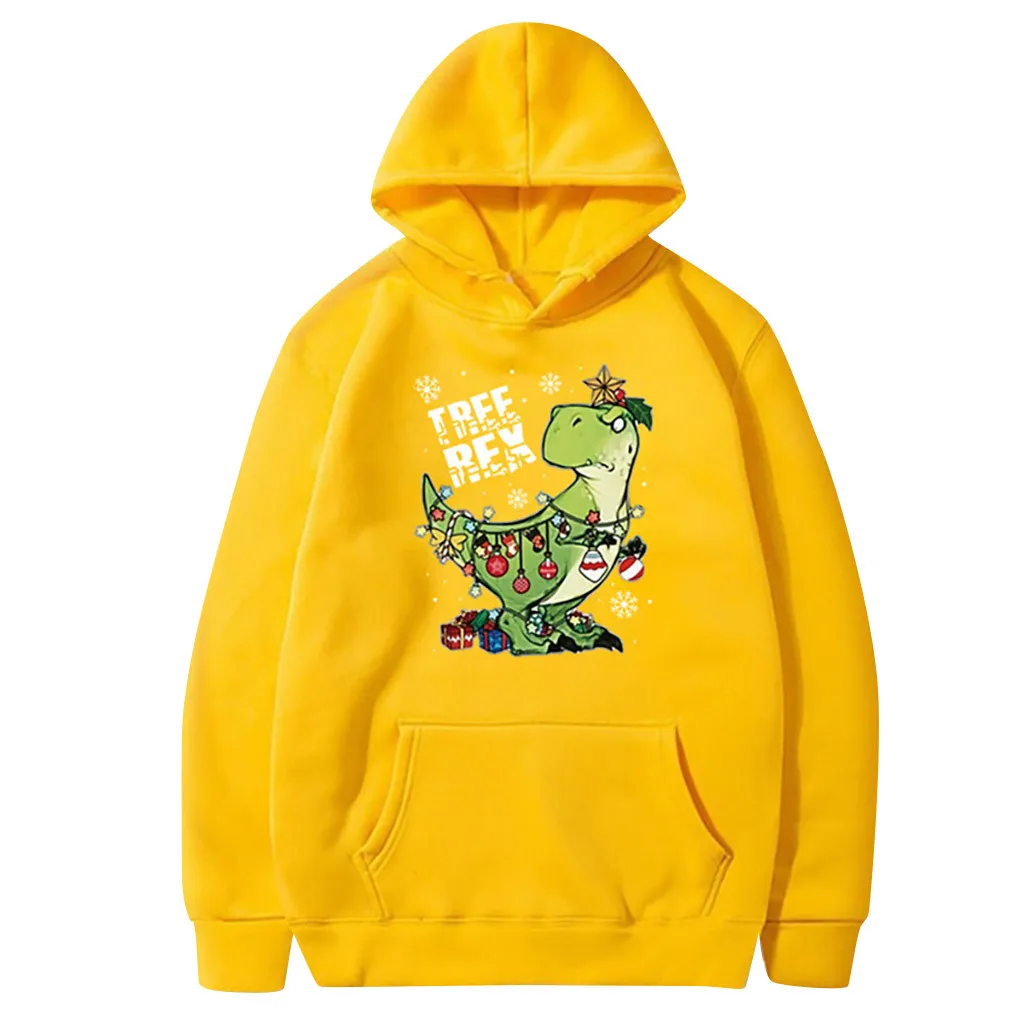 Fashion Harajuku Autumn Hoodies Women Christmas Cartoon Printed Loose Hooded Sweatshirt Streetwear Casual Long Sleeve Pullovers