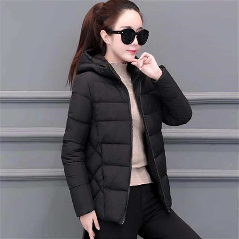 Женские осенние пуховики больших размеров зимние свободные теплые пальто Doudoune
