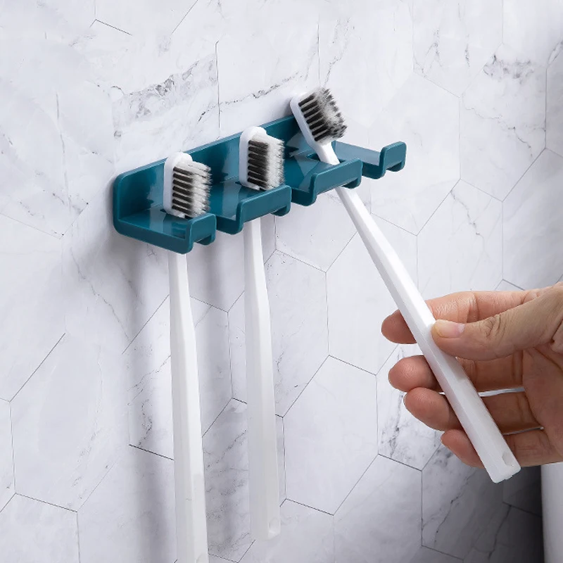 

Multicard Slot Toothbrush Rack Toothbrush Organizer Wall-mounted Hanging Set Storage Razor Holder Bathroom Accessories