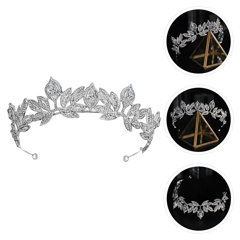 

1Pc Baroque Style Bridal Alloy Crown Elegant Crown Wedding Dress Accessory