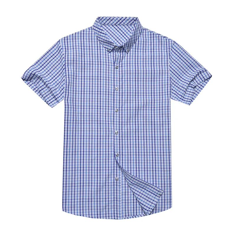 

Summer new Plaid short sleeve shirt men's young and middle-aged fashion loose thin shirt half sleeve