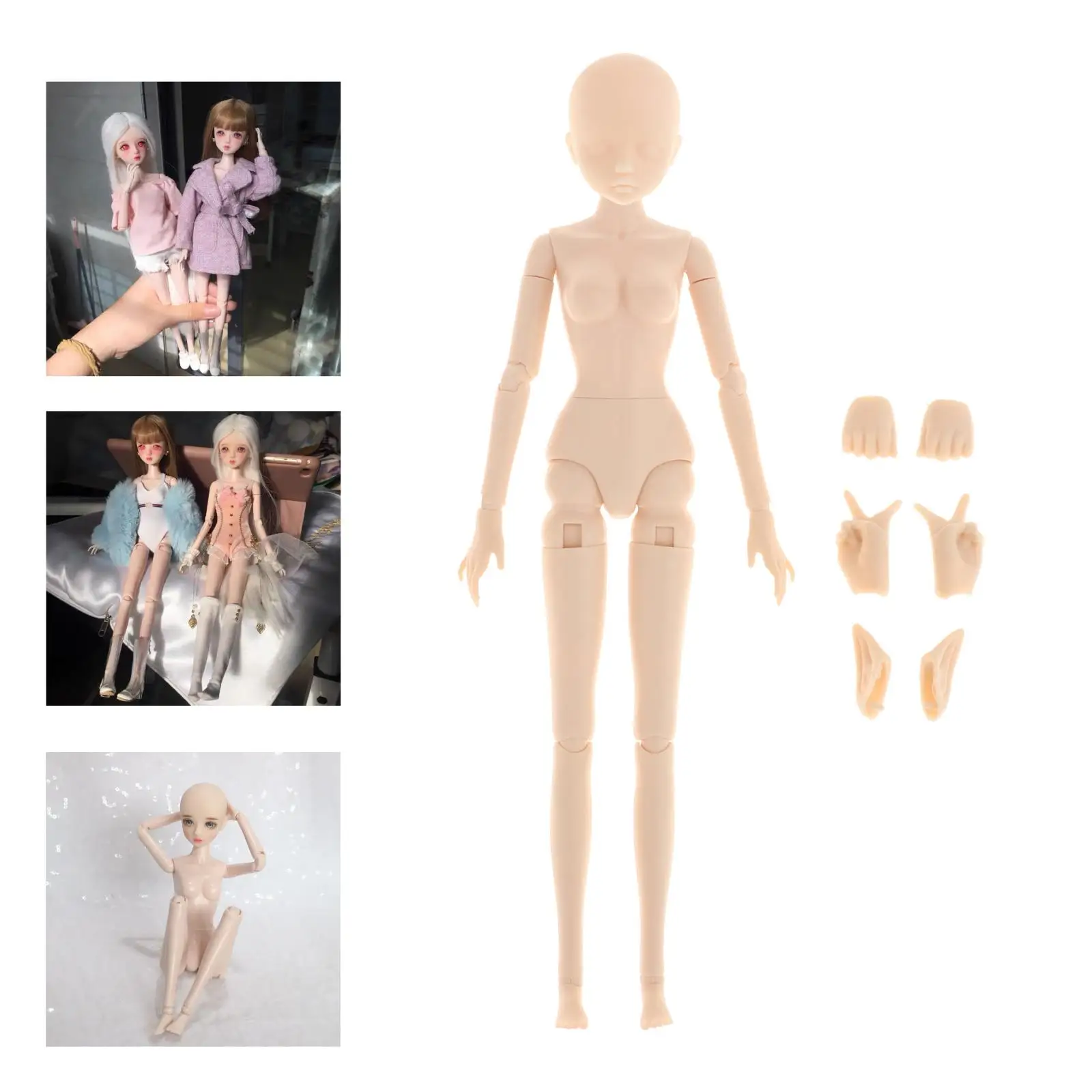 29cm Fashion Doll Toys for Girls 1/6 Movable Naked Body Girl Female DIY Toy &amp Soft ABS Head Model | Игрушки и хобби