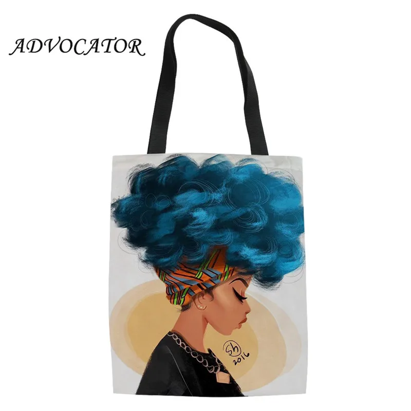 Тканевая сумка с принтом для девочек в африканском стиле Повседневная Сумка-тоут