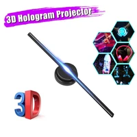 3d fan hologram projector 224 led wall mounted advertising logo display holographic imaging lamp 8g sd card hd projector light