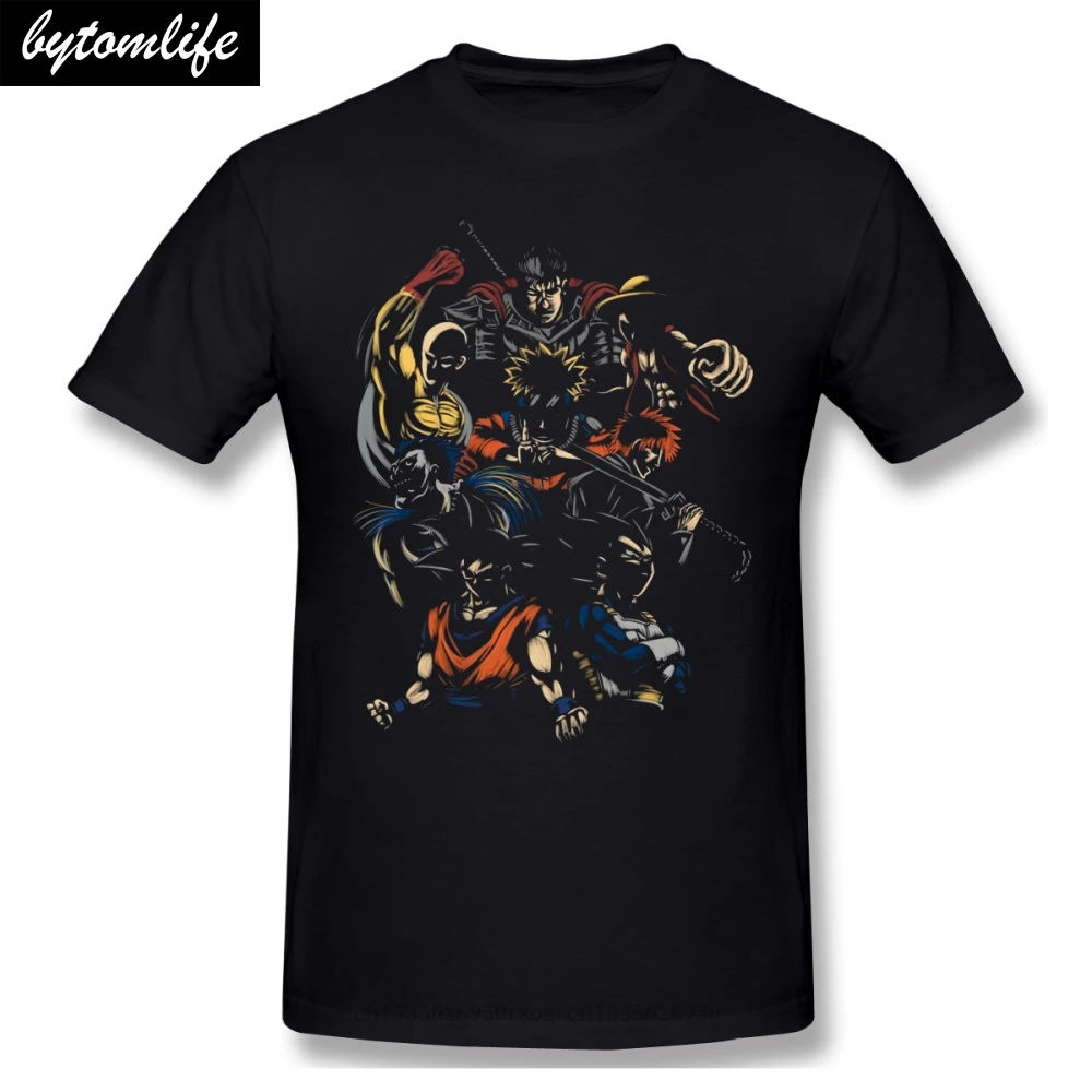 

ANIME INVINCIBLE TEAM Comfort Clothes Fashion Design Anime Heros Cotton Men T-Shirt