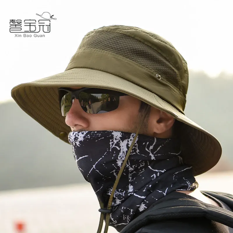На открытом воздухе Рыбалка горный шляпа Для Мужчин's летняя Солнцезащитная от