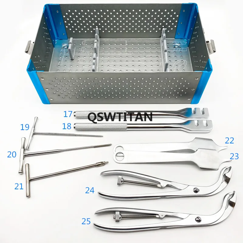 Kit de instrumentos ortop&eacute;dicos para extremidades inferiores, caja de equipo de montaje r&aacute;pido para u&ntilde;as, hueso de Tibia, para mujer-1
