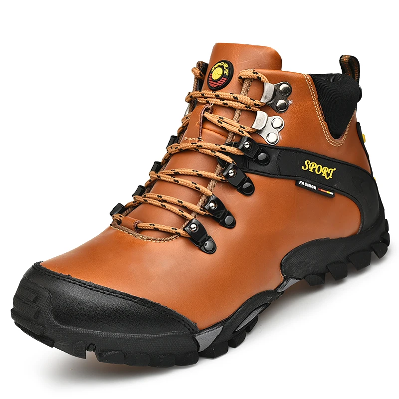 Осенняя обувь для походов из натуральной кожи Мужская зимняя Уличная отдыха