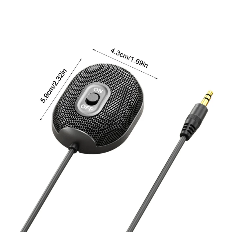 

USB Omni-directional Condenser Mic for Video Conference Online Learning Sound Pick-up with AUX 3.5MM Cable