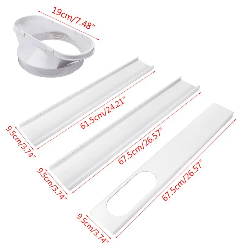 

13MA 3/4PCS Window Adaptor Connector Exhaust Hose Window Slide Plate for Portable Air Conditioner Air Conditioning Accessories