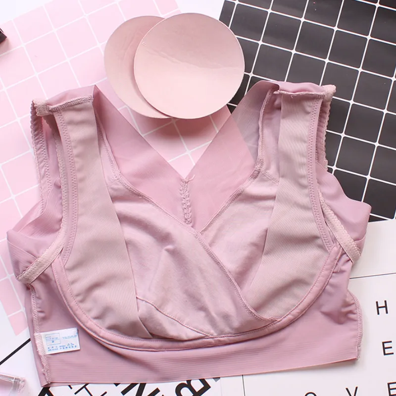 

Womens Soft Vest Bra Seamless Comfort Wirefree Padding Full Cups Daily Active Workout Lingerie Sleep Tops Bra Plus Size 7XL