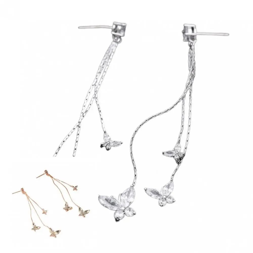 

Elegant Earrings Butterflies Alloy Temperament Long Lasting Earrings Stud Earrings Women Earrings 1 Pair