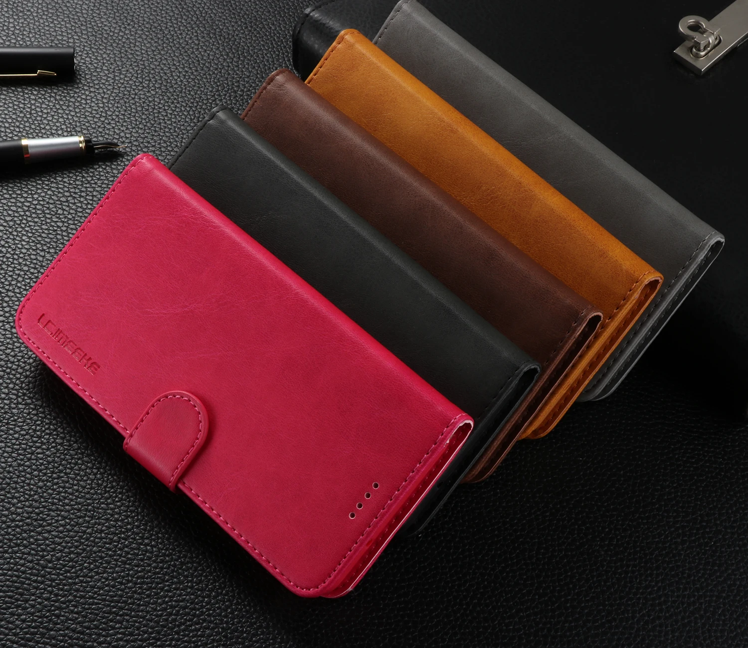 Роскошные кожаные чехлы для телефонов Huawei P20 Pro откидной Чехол бумажник с