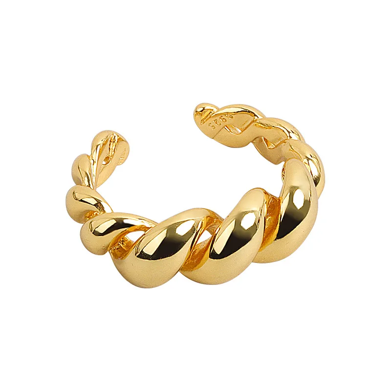 

Minimalist Twist Rings for women Open Cuff Rings Gold Color Adjustable Engagement Wedding Rings Party Jewelry Gifts 2021 new