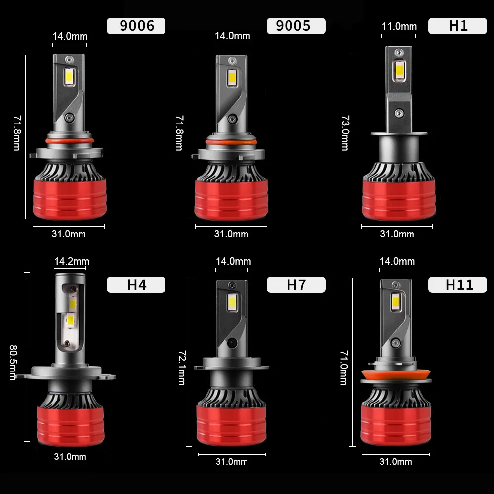 H7 led лампы для авто Zdatt фонарь налобный 20000LM H1 H4 H8 H9 HB3 HB4 h11 противотуманный фары 6000K