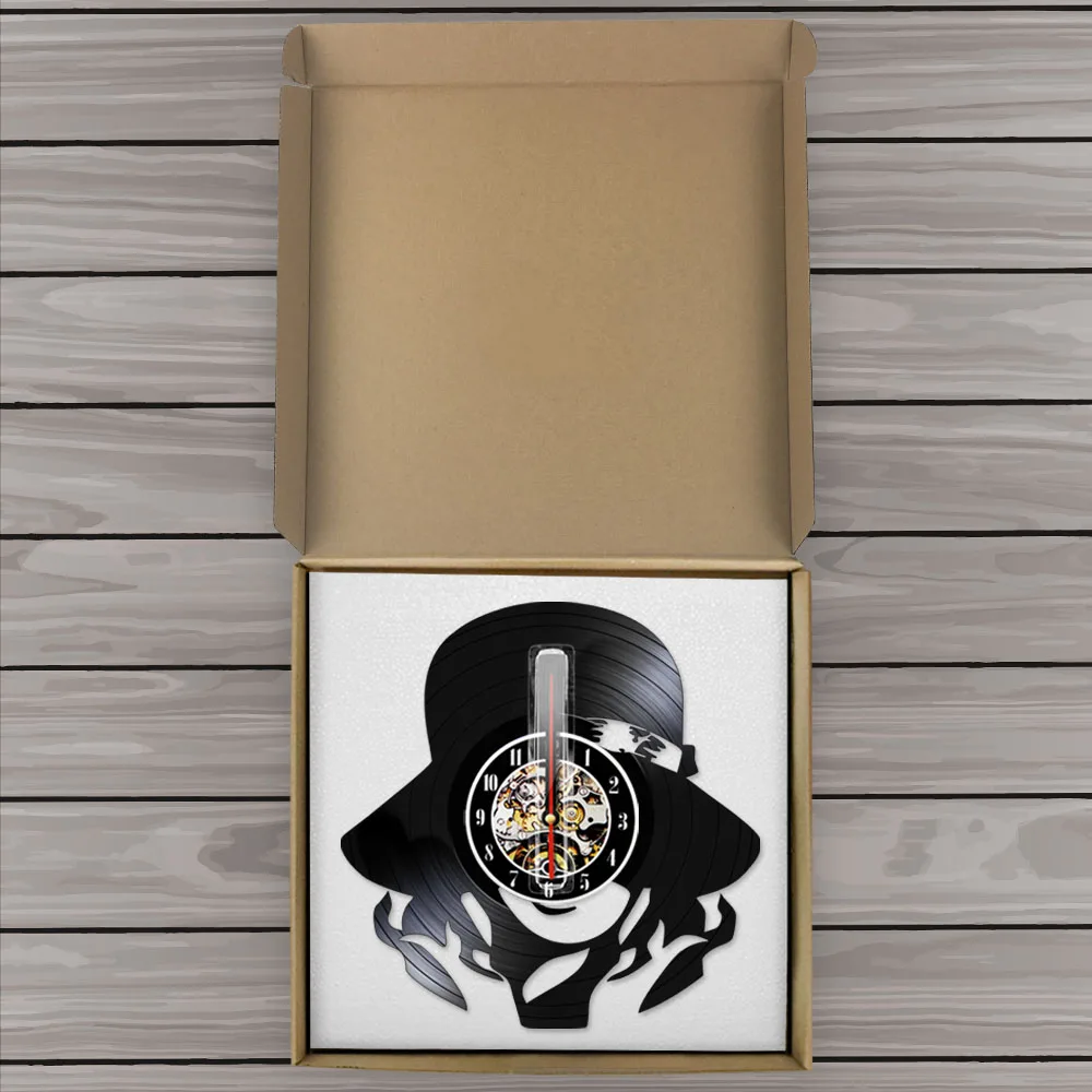 Красивый орнамент для девочки в шляпке виниловые настенные часы ручной работы с