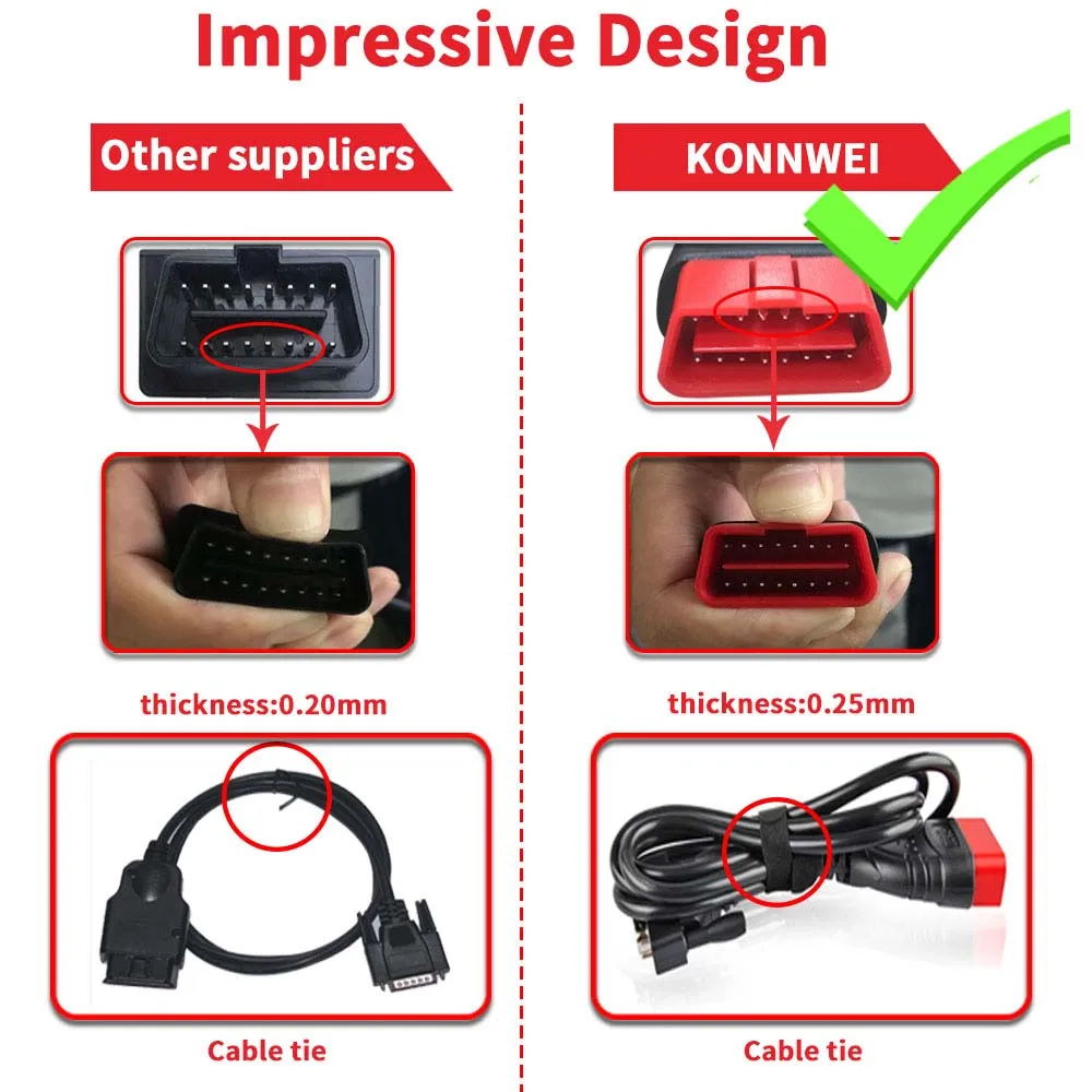 

2021 Newest KONNWEI KW818 ODB2 EOBD Car Diagnostic Scanner Check Engine Engine 12V Battery Tester Automotive Code Reader Tool
