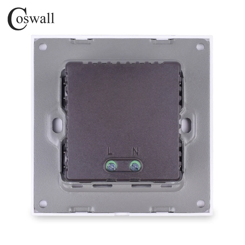 COSWALL настенная розетка с двумя usb-разъемами, умный индукционный зарядный порт для мобильного телефона 5 в 2,1 А, Выходная панель из закаленного стекла