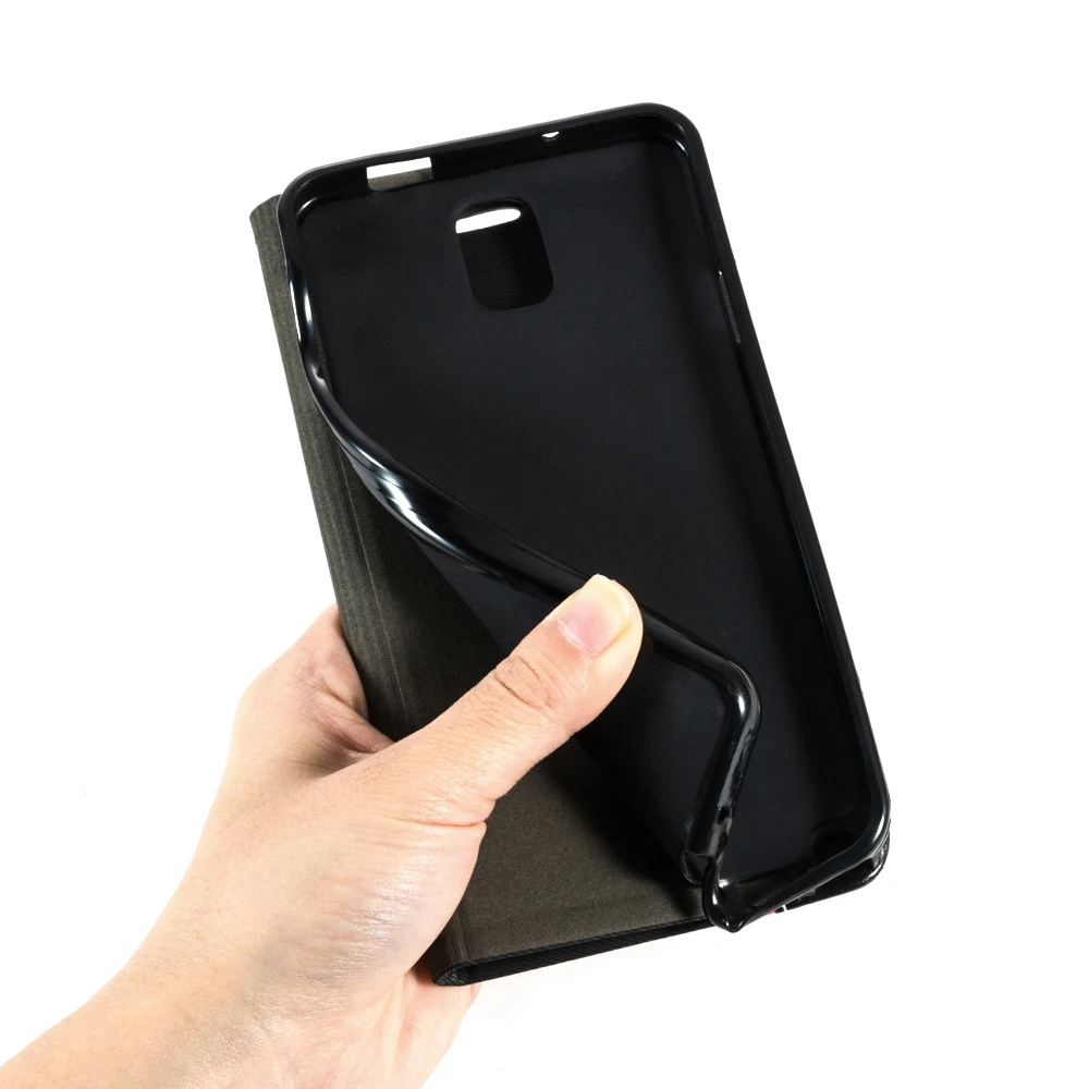 Чехол-книжка для samsung Galaxy NOTE 3, роскошный модный чехол из искусственной кожи для Galaxy N9005, Мягкая силиконовая задняя крышка с подставкой для телефона