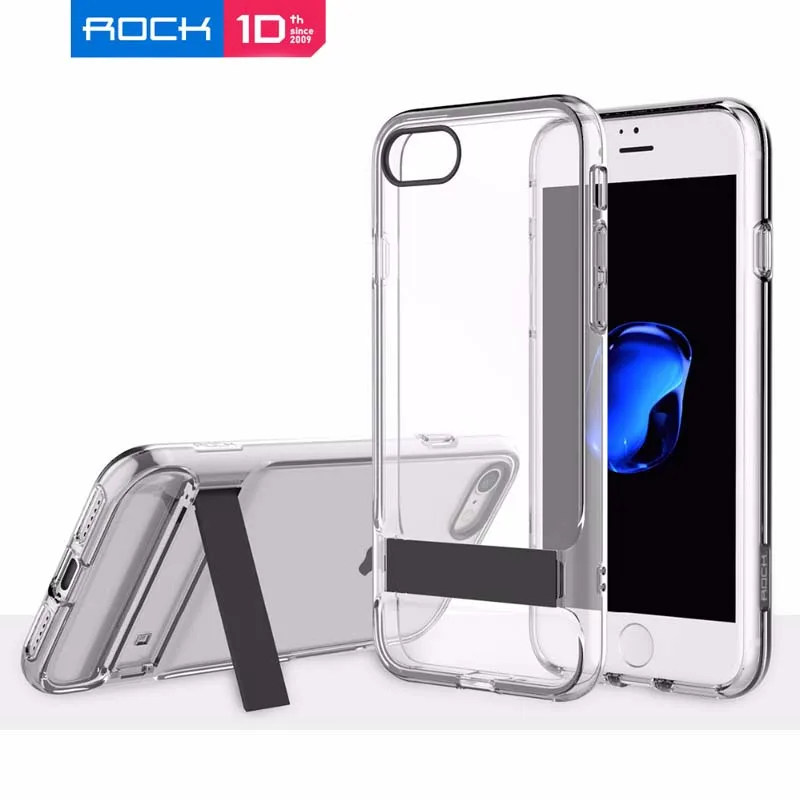Чехол Rock для iPhone 7, 7 Plus, серия Royce, с подставкой, TPU+ PC, прозрачный чехол для телефона, для iPhone 7 Plus, чехол для телефона, роскошный
