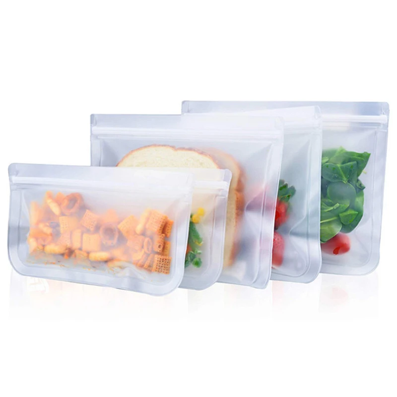 

Waterproof Fresh-keeping Bag Eco Friendly Translucent Double-track Self-sealing Plastic Food Bag for Storing Fruits Vegetables