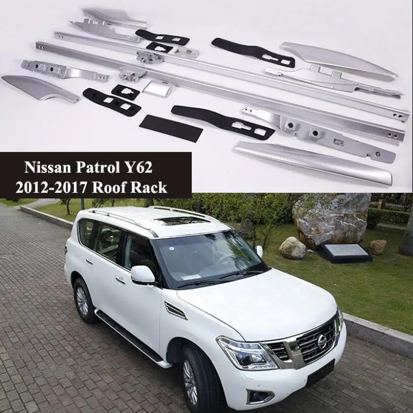 Для Nissan Patrol Y62 2012-2017 багажник на крышу рельсы багаж бар Перевозчик штанги Топ