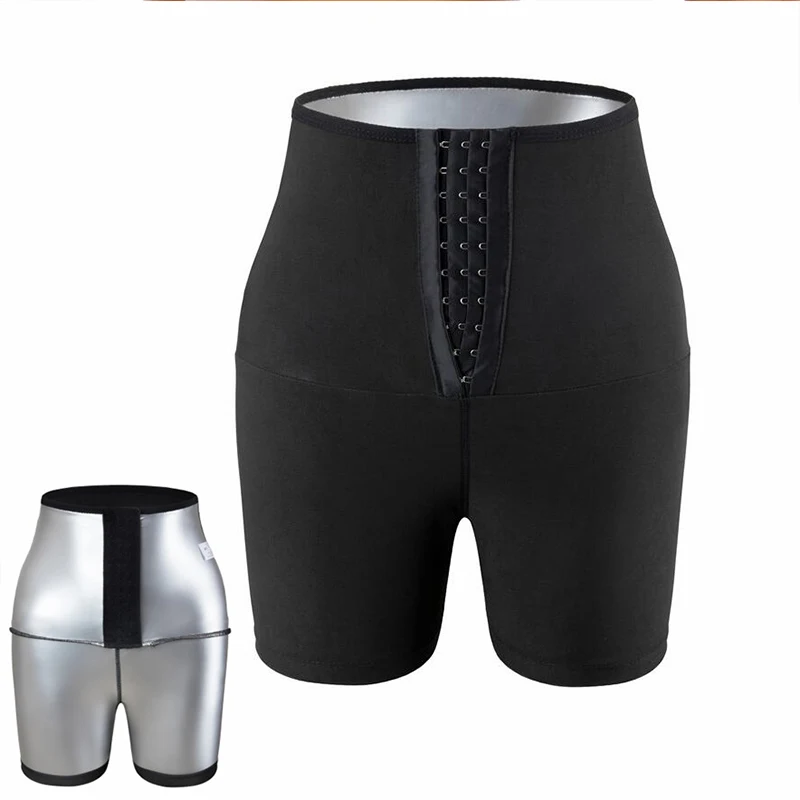 

Burvogue Women High Waist Trainer Sweat Pants Body Shaper Suana Shorts Slim Shapewear Butt Lifter Tights Tummy Control Panties