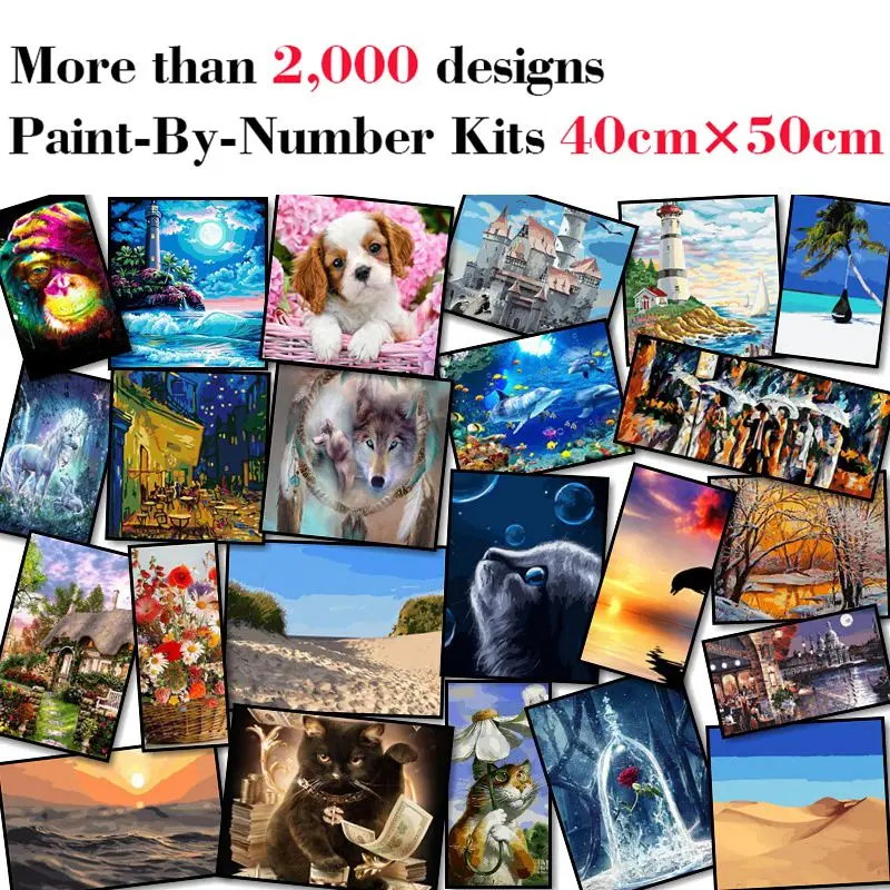 

Mileelife Paintting By Numbers for Kids Adults DIY Beginner Oil Painting Kit Home Decoration