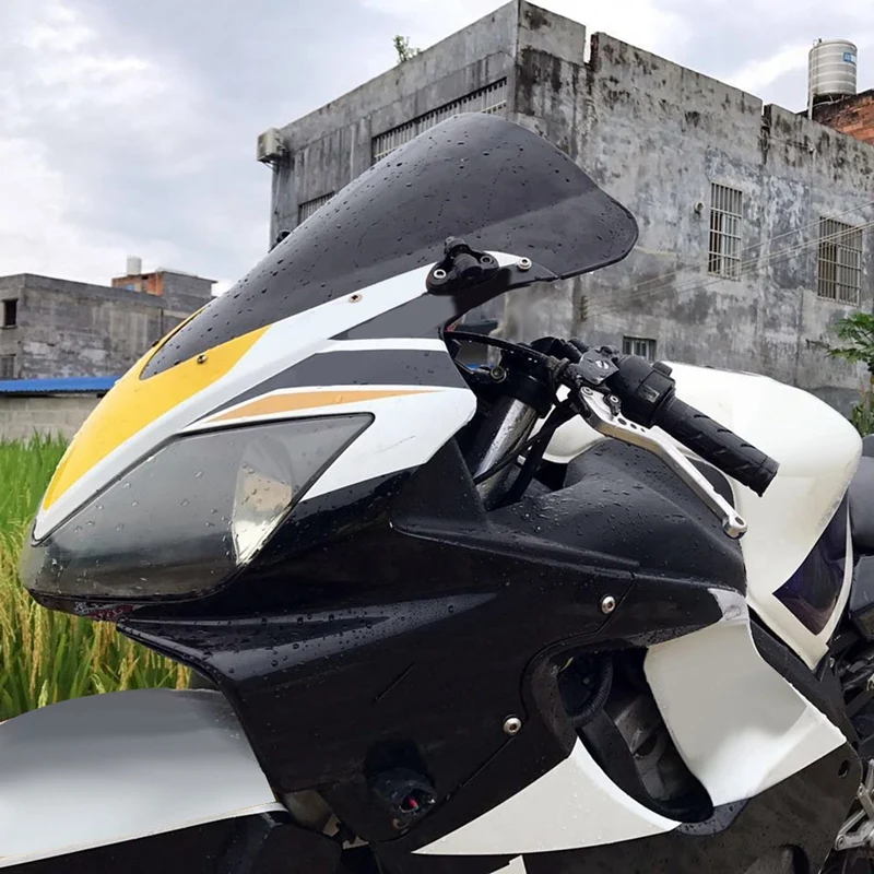 Ветровое стекло с двойными пузырьками черного цвета для Honda CBR 600 F4I 2001-2008 2002 03 04 05 06