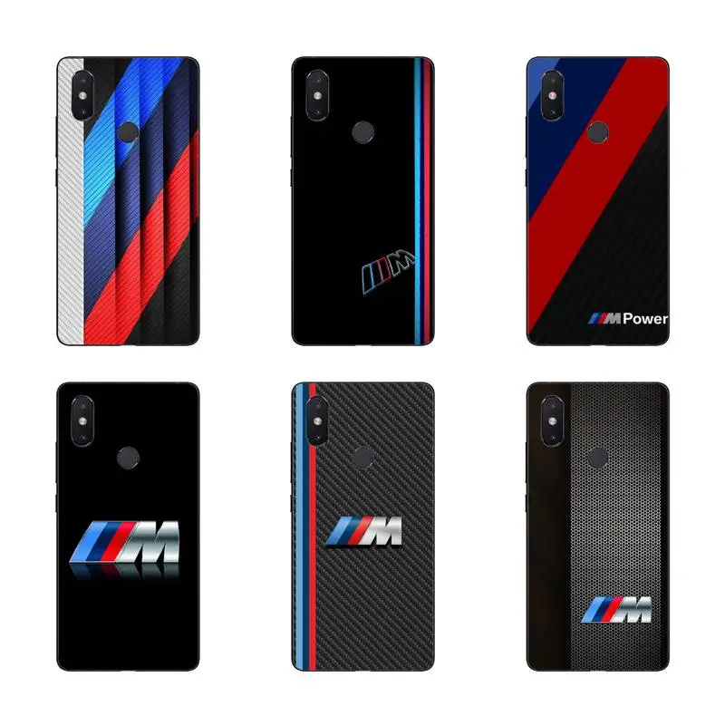 Сине красный автомобильный чехол Bwm для телефона Xiaomi Mi 5 6 A2 A2lite A1 9 9SE 8Lite 8explorer Pocophone