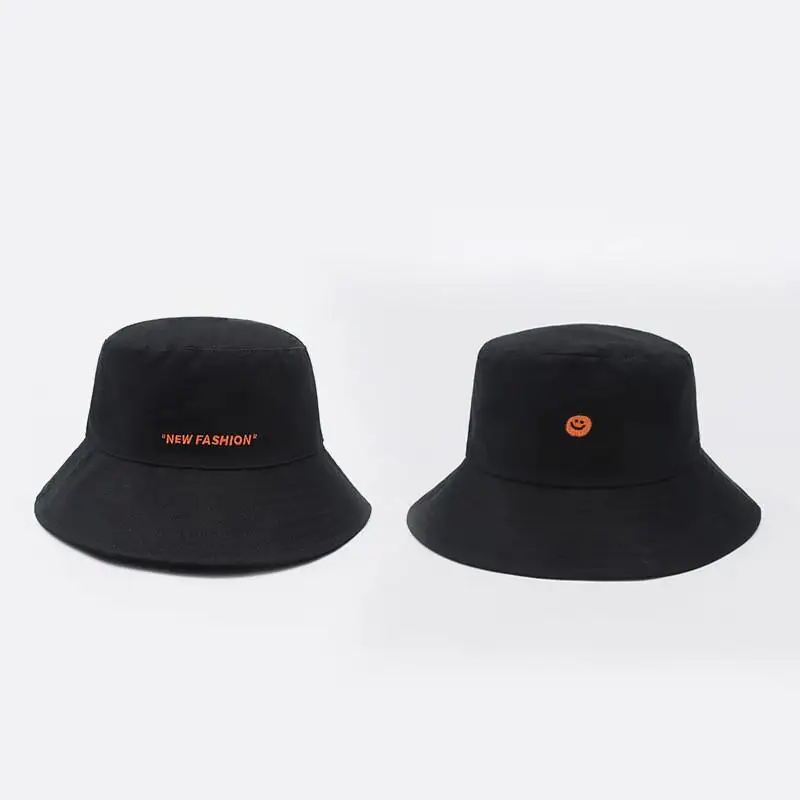

Letter Embroidery Cotton Bucket Hat Fisherman Hat Outdoor Travel Hat Sun Cap Hats for Men and Women 74