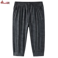 plus size 6xl 7xl 8xl 9xl summer cropped trousers men streetwear 34 capri pants high quality gym jogging sports sweatpants