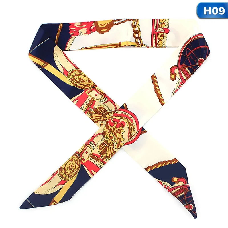 

Silk Scarf Women Hairband Ribbons Tied Scarf Bag Decoration Tie Multifunction Hand Ribbon Scarf 4*100cm Headscarf