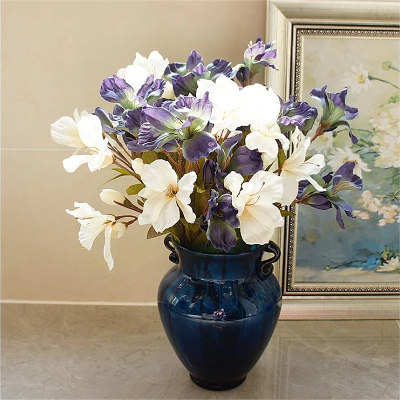 1 шт. Искусственные Шелковые погремушки искусственные лилии цветы фон для