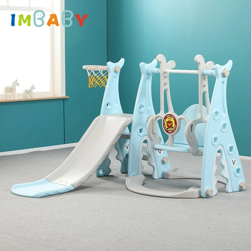 IMBABY детская горка качели и мячи корзина крытая игровая площадка детский сад три в