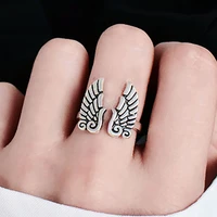 foxanry minimalist 925 stamp angel wings ring for women engagement personality jewelry new fashion accessories gift