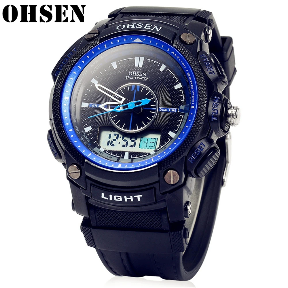 

Fashion Mens Watches Top Brand Luxury Waterproof Japan Quartz Watch Men Dual Display Clock Montre Homme Reloj Hombre Men's Watch
